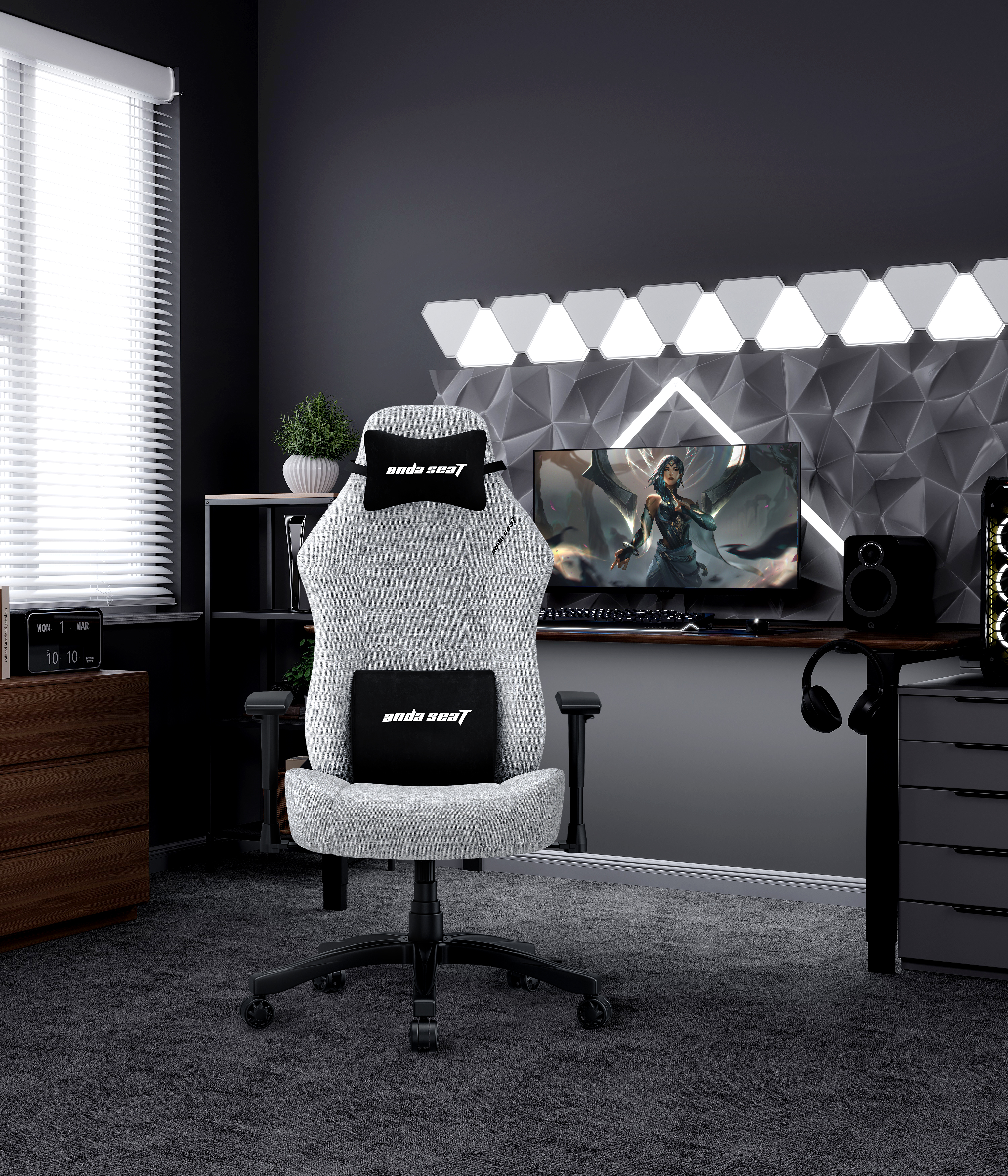 Ghế Gaming AndaSeat Luna Series Grey AD18-44-G-F