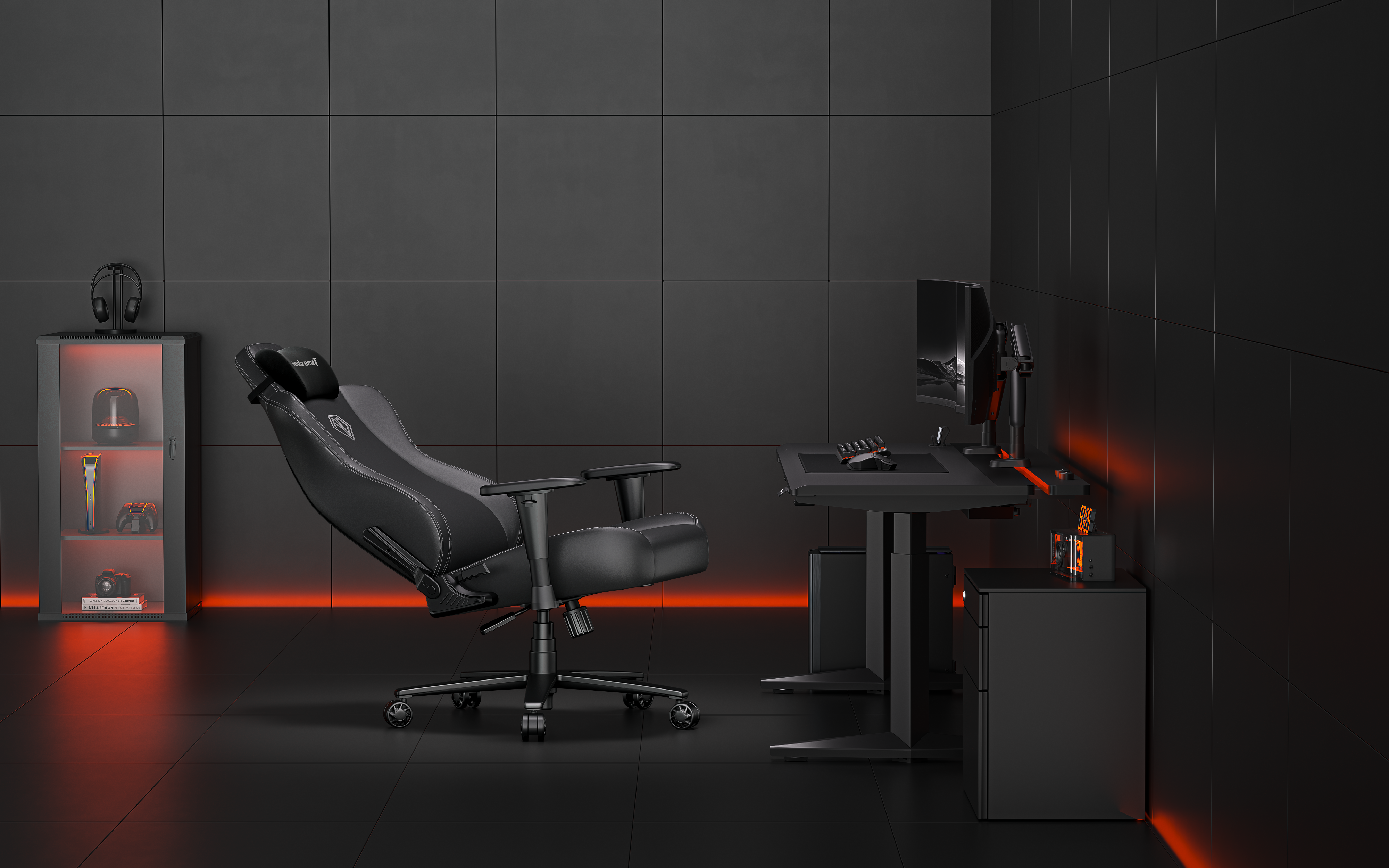Ghế Gaming AndaSeat Novis Series Black AD23-L-01-B-PV