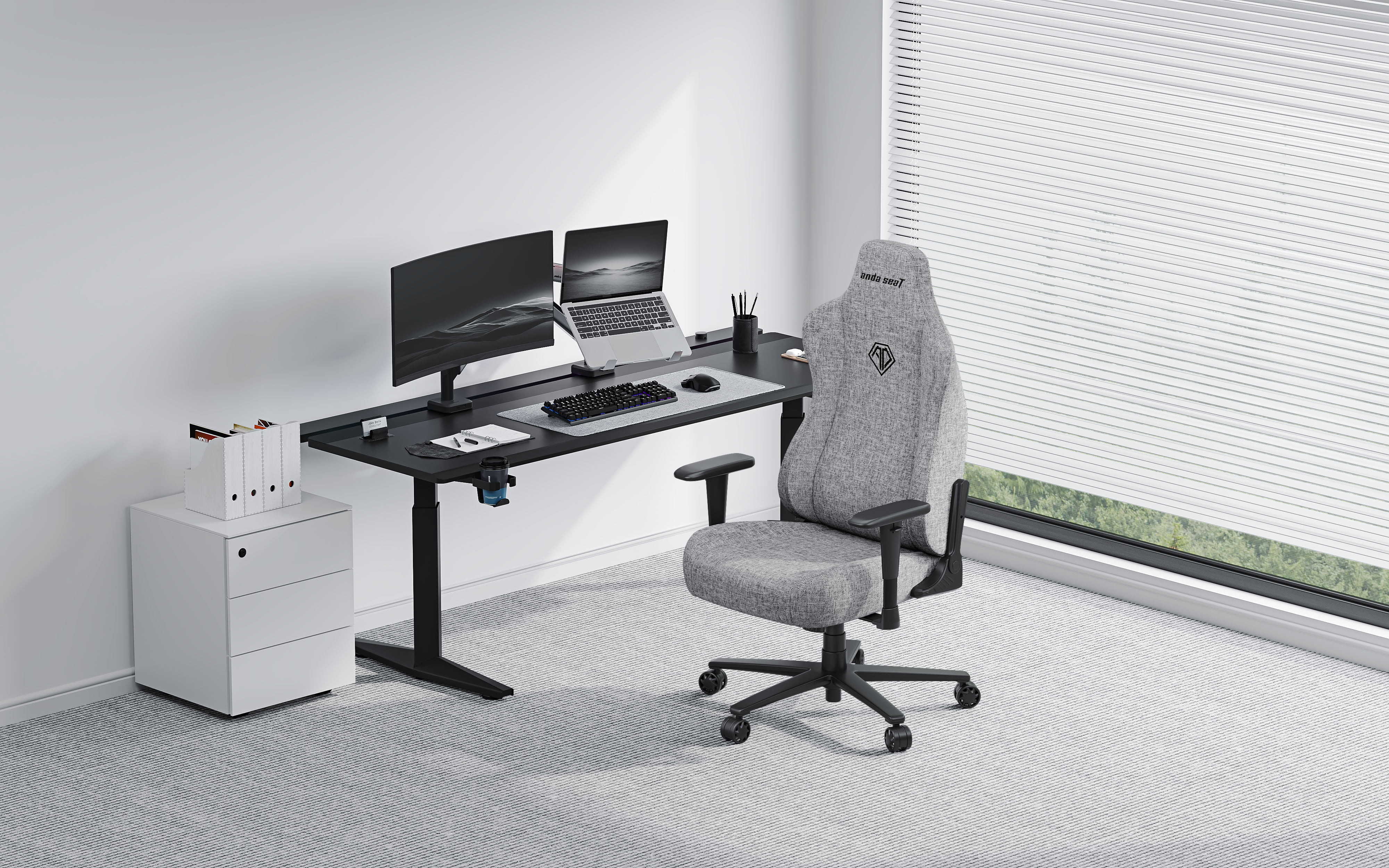 Ghế Gaming AndaSeat Novis Series Grey AD23-L-01-G-F