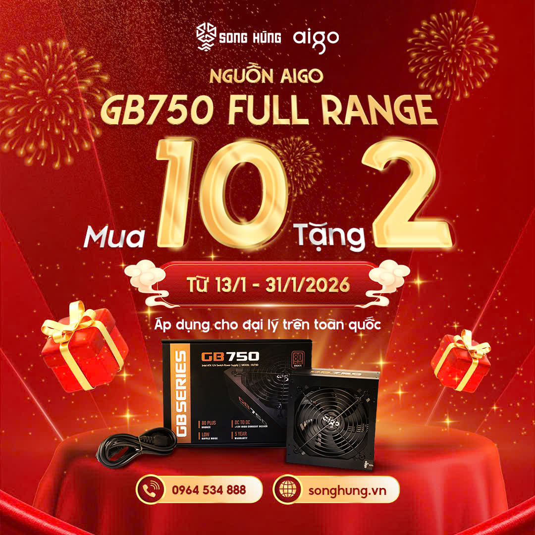 Deal Tết Độc Quyền Cho Đại Lý: AIGO GB750 Full Range Mua 10 Tặng 2