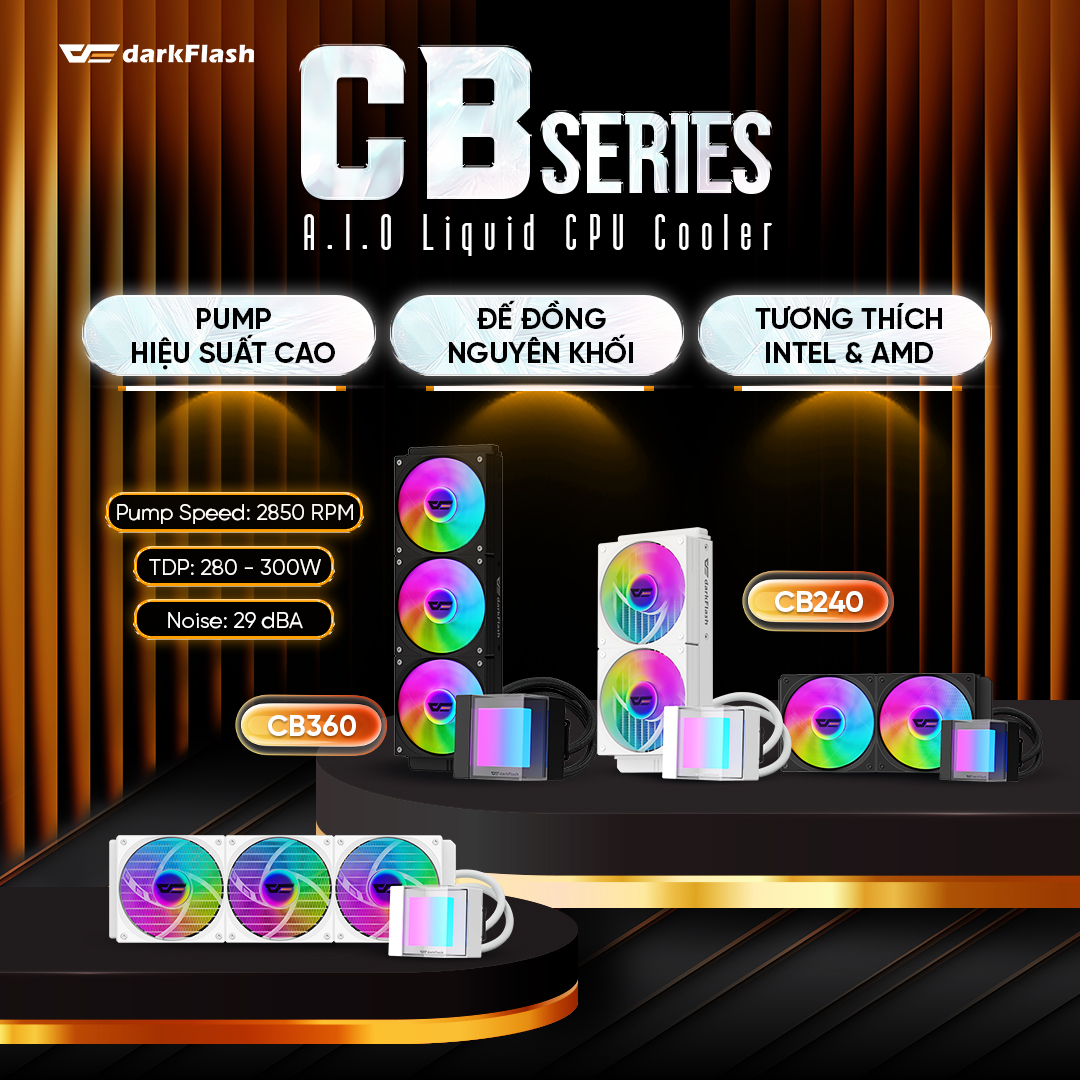 DarkFlash CB Series Có Gì? Khám Phá Dòng Tản Nhiệt Nước AIO Mới Nhất