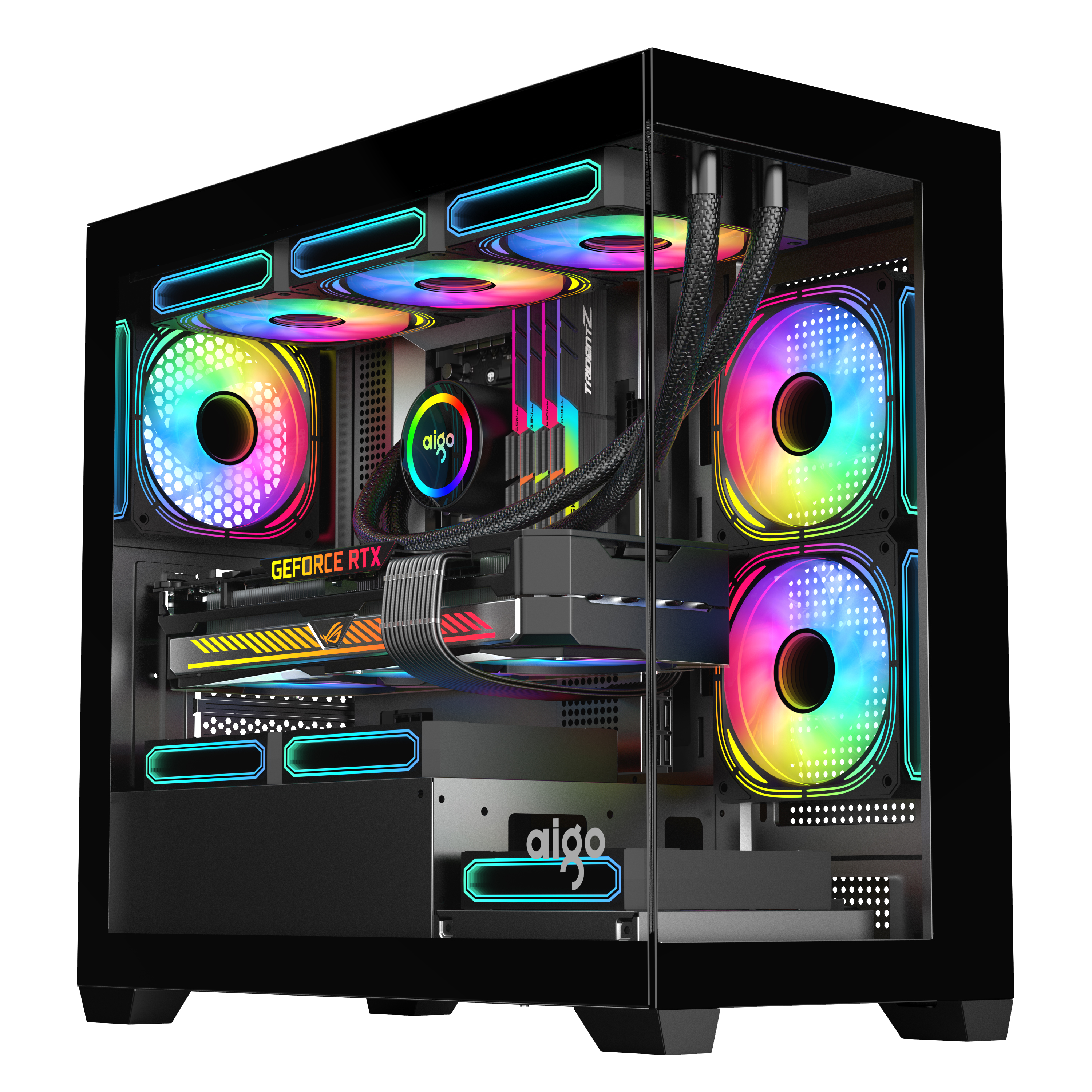 VỎ CASE GAMING M-ATX AIGO CM218 BLACK