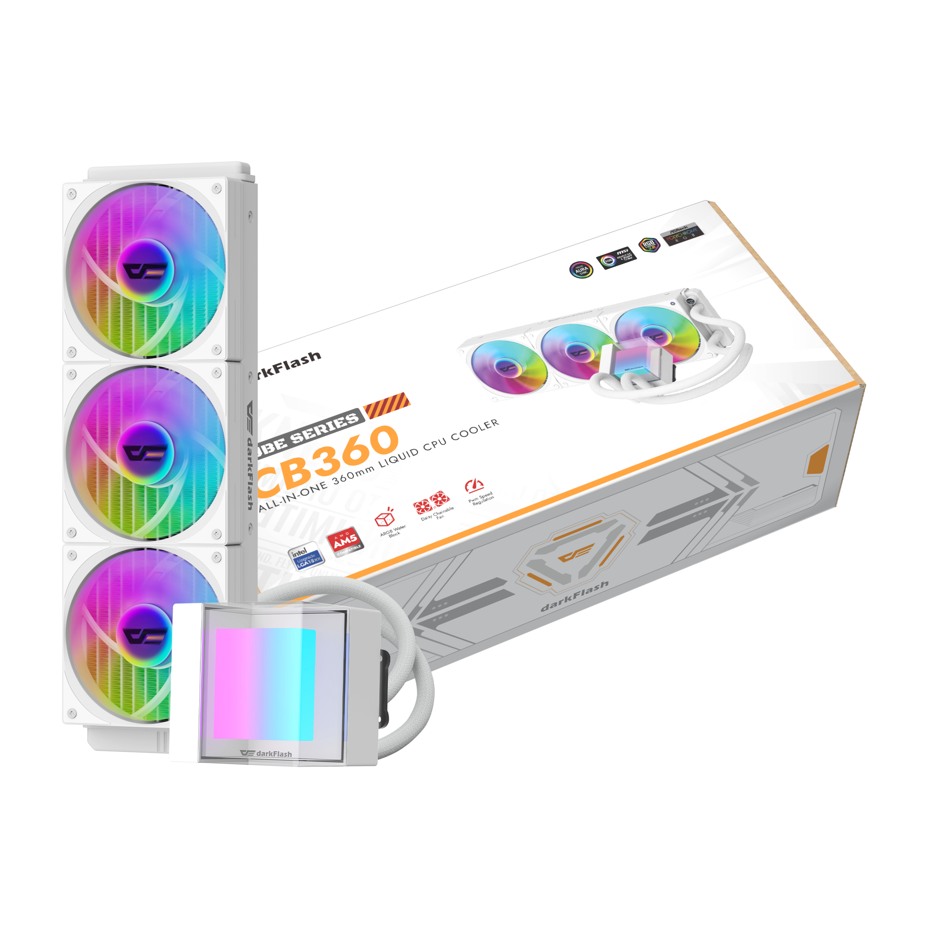 TẢN NHIỆT NƯỚC DARKFLASH CB360 WHITE
