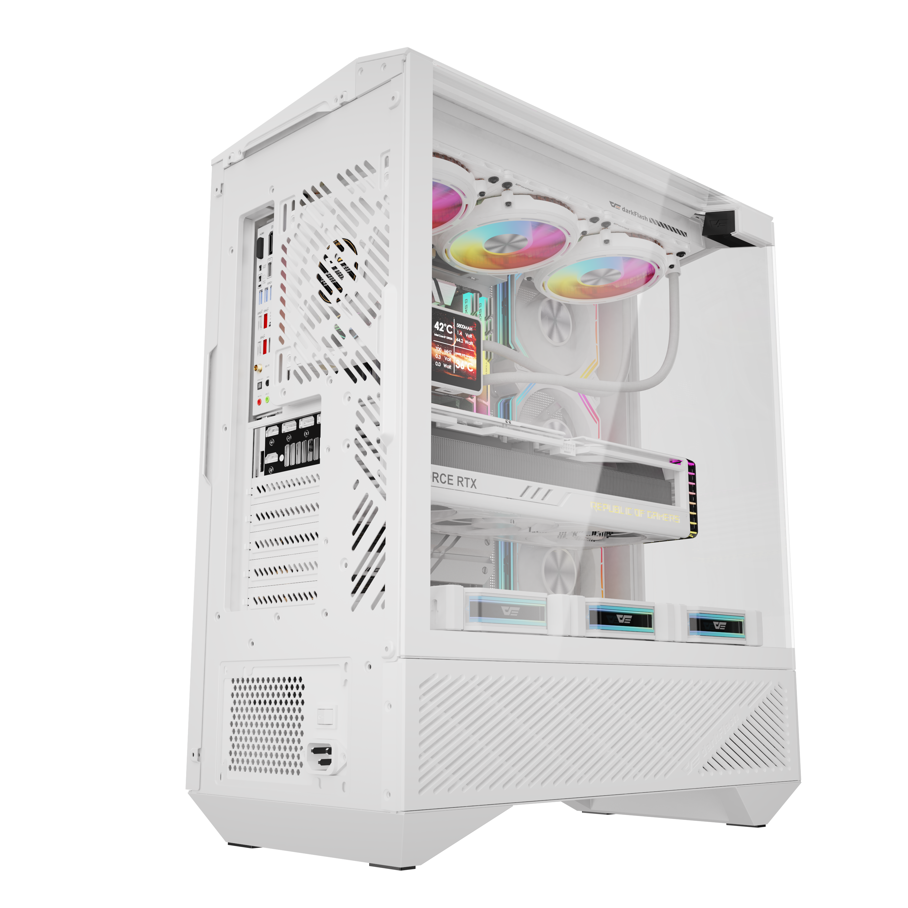 VỎ CASE PC DARKFLASH DY460 BLACK/WHITE