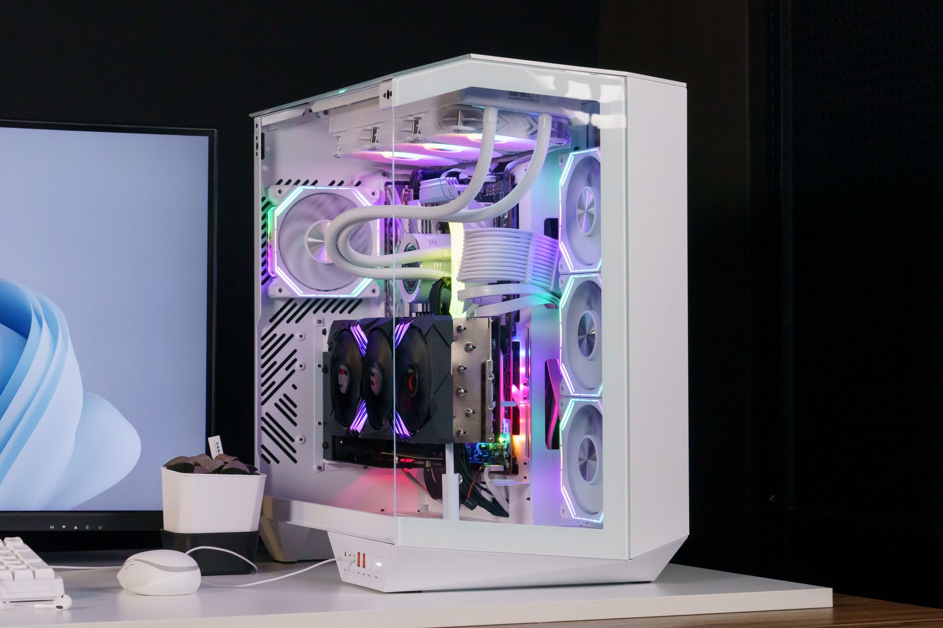 VỎ CASE PC ATX DARKFLASH DY470 WHITE