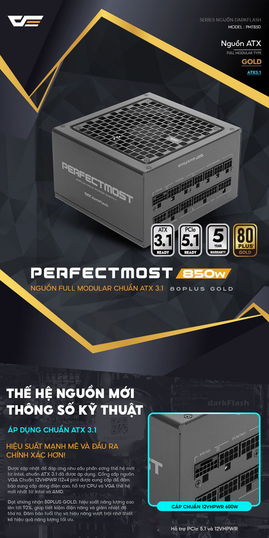 Nguồn Darkflash PMT850