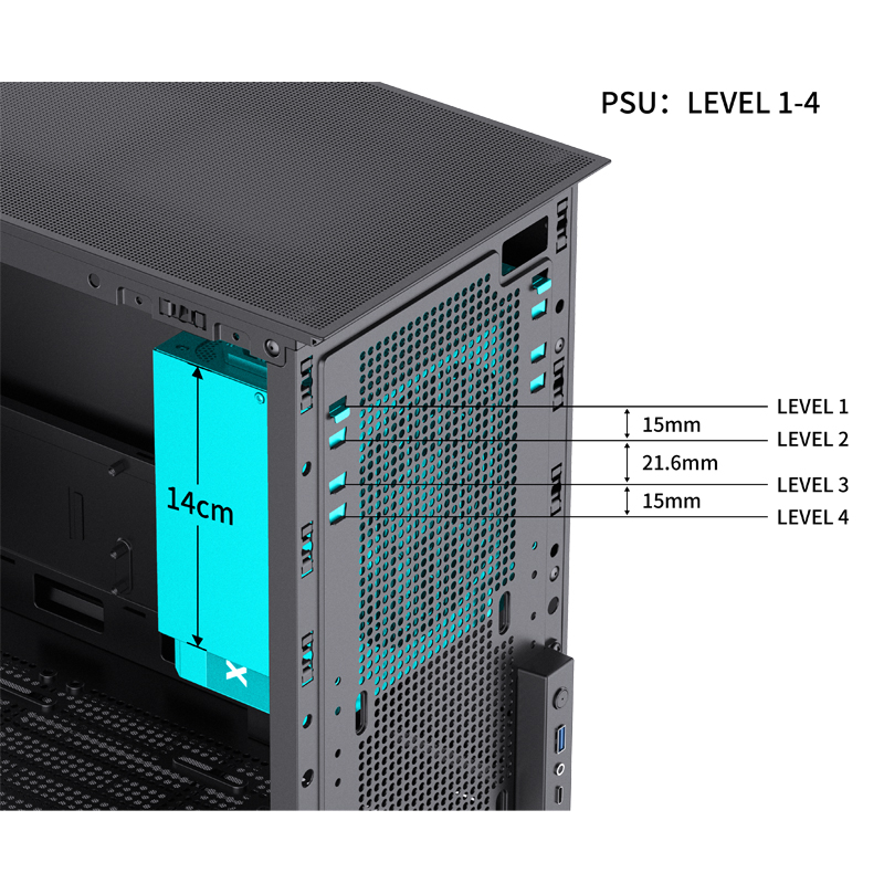 VỎ CASE PC JONSBO D31 MESH SCREEN BLACK
