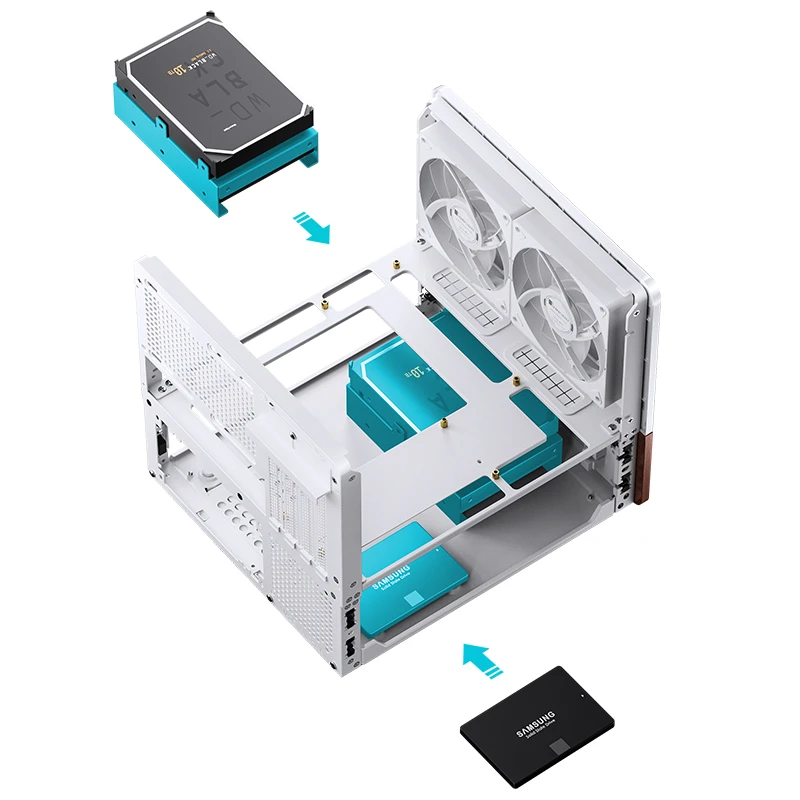 VỎ CASE PC JONSBO V12 BLACK/WHITE