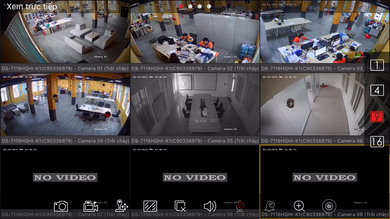 Hình ảnh camera quan sát các văn phòng làm việc của Vindrink