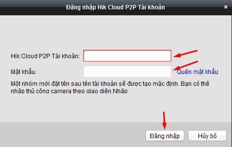 Đăng nhập tài khoản Hik - Cloud