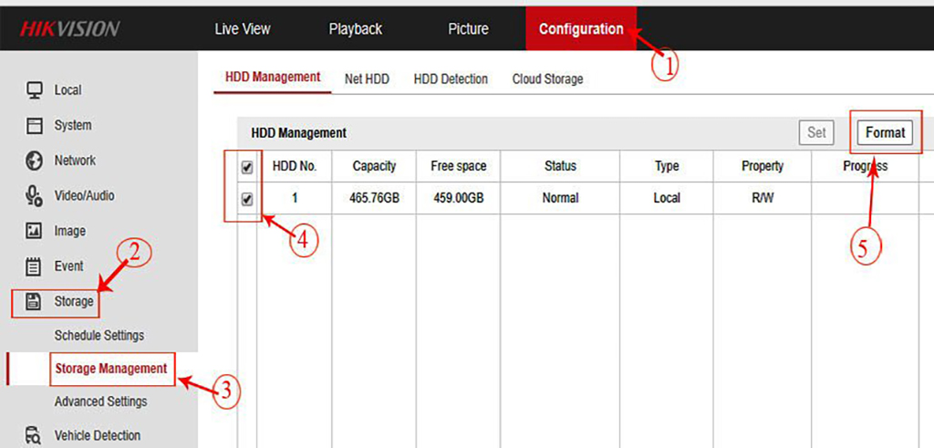 Định dạng ổ cứng cho đầu ghi hikvision